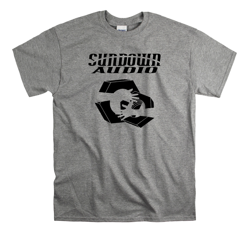 Sundown Audio Nut Hugger Sport Grey Shirt ( Front Print Only )